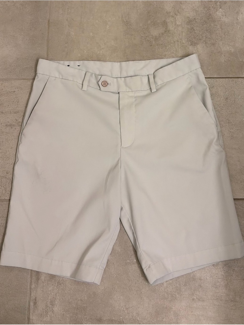J.Lindeberg Men's Performance Golf Shorts- Light Gray